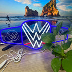 Wrestling Neon Sign for Wall Decor, Dimmable LED Boxing Belt Neon Signs Light for Bedroom Dormitory Gym Decor and Man Cave Beer Bar Boxing Club Gym Game Room, Gifts for Boys-16.5" x 8.3"-Blue