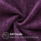 MIULEE Pack of 2 Couch Throw Pillow Covers 18x18 Inch Soft Plum Purple Chenille - Image 2