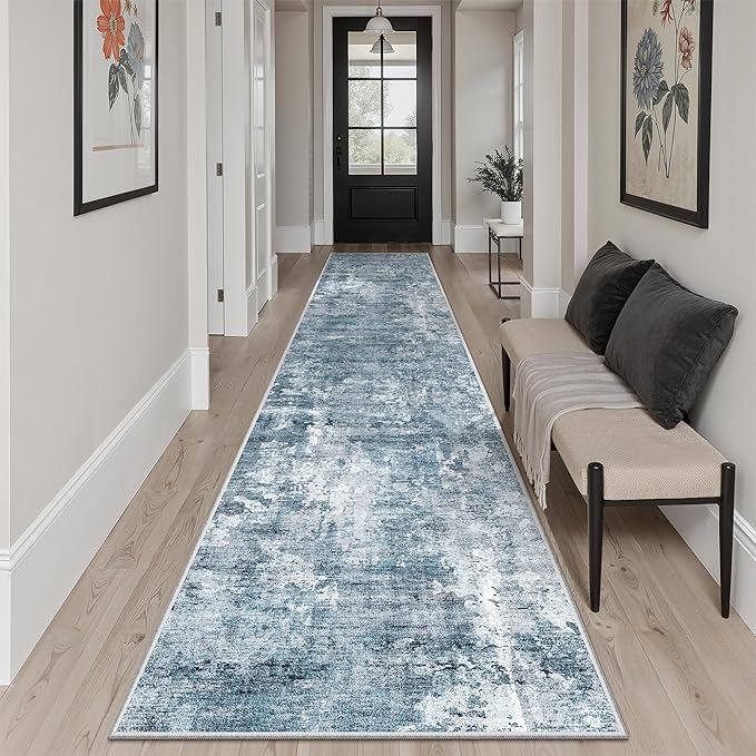 Runner Rug 2'x10' Abstract Washable Non-Slip Runner Rugs - Image 3