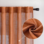 MIULEE Orange Curtains 84 Inch Length 2 Panels - Image 7