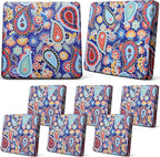 Newwiee 8Pcs Patio Cushion Covers Stretch Outdoor Cushion Cover Replacement by Newwiee