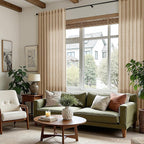 Sand Beige Linen Curtains for Living Room 98 Inches Long Simple Modern Light - Image 8