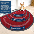 OLANLY Half Circle Door Mat Indoor Outdoor Entrance Welcome, Waterproof - Image 3