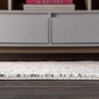 JONATHAN Y Boho Vintage Diamond Cream/Gray Round Area Rug 9 ft, Moroccan Hype for Living Room, Bedroom, Kitchen, Office, Easy-Cleaning, High Traffic, Pet-Friendly, Non-Shedding (MOH101B-9R)