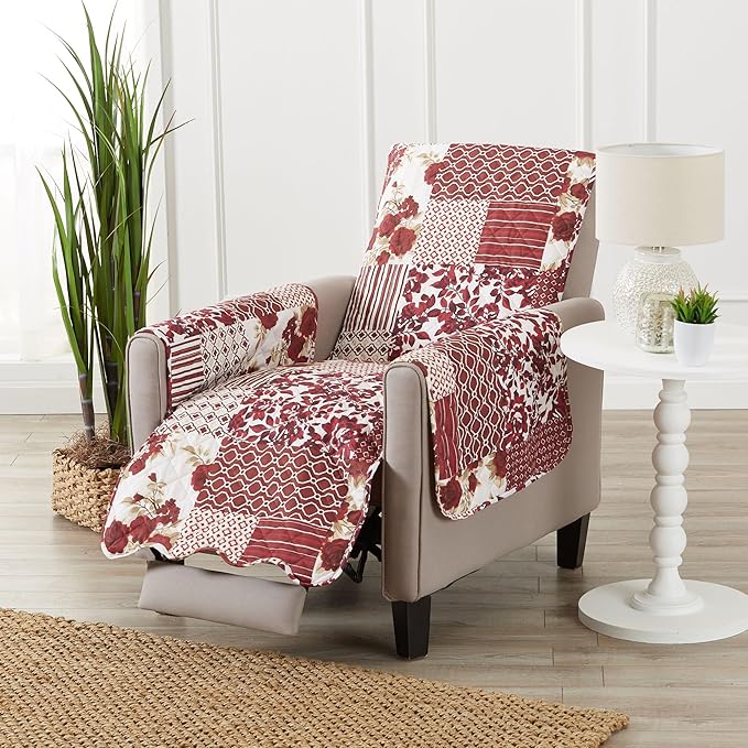 Great Bay Home Reversible Patchwork Recliner Cover - Image 2