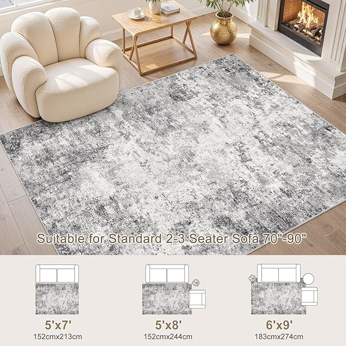 UERMEI 5x7 Area Rug Living Room Rugs - Image 2