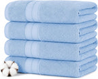 Modern Threads Spun Loft 6 Piece Bath Towel Set – 2 Bath Towels, 2 Hand Towels & 2 Washcloths – 100% Cotton, 600 GSM, Plush, Soft & Absorbent (Blush)
