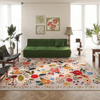 Rugcomf Area Rugs 9x12 Living Room Clearance Washable Boho Rug Non Slip Floral - Image 7