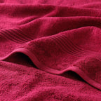 Superior Egyptian Cotton 6-Piece Towel Set, Bathroom Essentials, Towels For Bathroom, Apartment, Airbnb, Guest Bath, Face, Hand, Bath Towels, Washcloths, Absorbent, Fast Drying, Burgundy