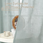 LAMIT Sheer Linen Curtains 63 inches Long - Image 5