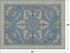 Hazo Haus Washable Blue Rugs for Bedroom Bedside - Image 2