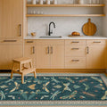 Hazo Haus Brown and Green Kitchen Sink Runner Rug 2x6 by HazoHaus