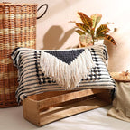 Decorative Boho-Chic Pillow Cover Handwoven Tufted Cotton Accent Pillows - Image 8