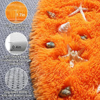ONASAR Orange Round Area Rugs 4ft - Image 2