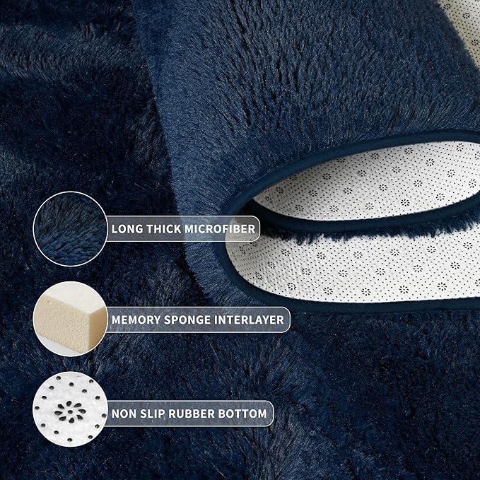 Tepook Fluffy Large Rugs for Living Room, Area Rug 6x9 Soft Carpet for Bedroom - Image 5