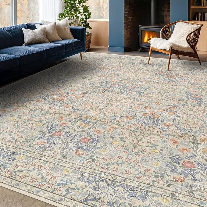 8x10 Washable Rug for Living Room by HazoHaus