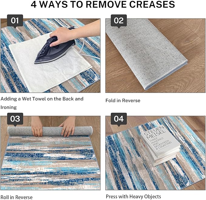 Lansny Modern Abstract Runner Rug 3x14 - Image 3