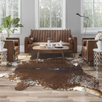 AROGAN Western Decor Faux Fur Cowhide Rug, 4.6×5.2 Feet Premium Animal Skin Cow by AROGANAREARUG
