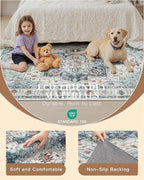 Madane 5x7 Area Rugs for Living Room, Stain Resistant Washable Rug, Non-Slip - Image 5