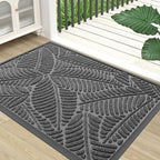 Colorxy Waterproof Doormat, Sturdy Natural Rubber Front Door Mats, Non Slip Low by Colorxy