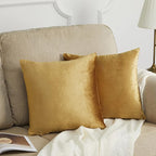 GIGIZAZA Golden Throw Pillow Covers 18x18 Decorative Velvet Cushion Covers Pack - Image 8