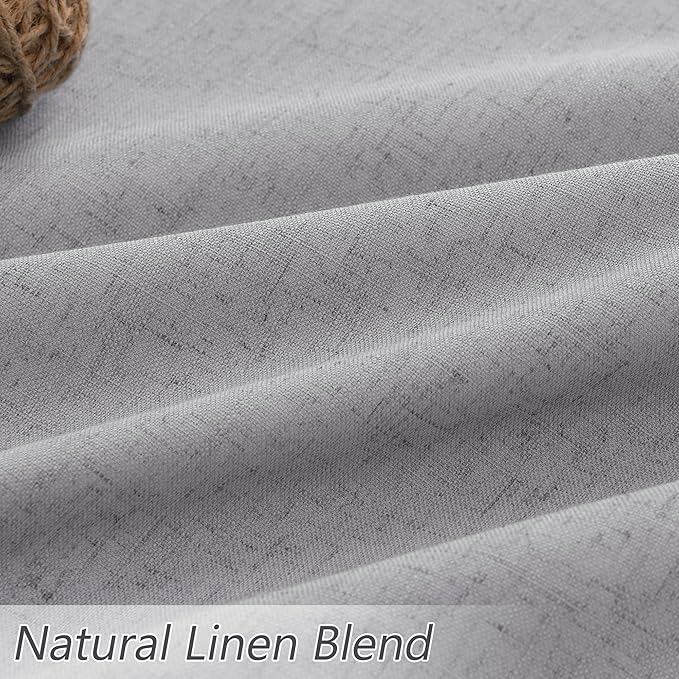 Guken Grey 100% Blackout Curtains 96 Inch Length 2 Panels Set - Image 3