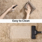 Soft Runner Rugs for Bedroom Hallways, 2x3 Beige Fluffy Shag Throw Area Rug for - Image 6
