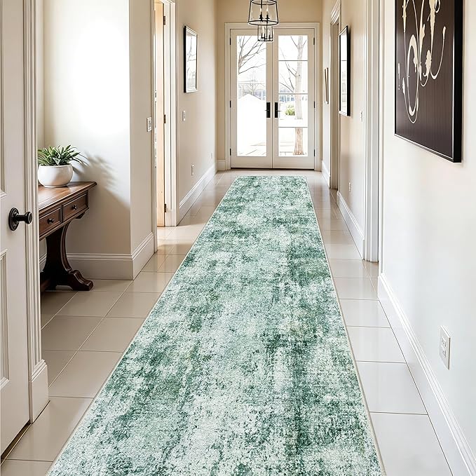 3x12 Washable Hallway Runner Rug: Non Slip Carpet Runners Easy-to-Clean by WIEVEDENS