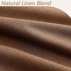 Guken 100% Blackout Linen Curtains 84 Inch Length 2 Panels Set - Image 3