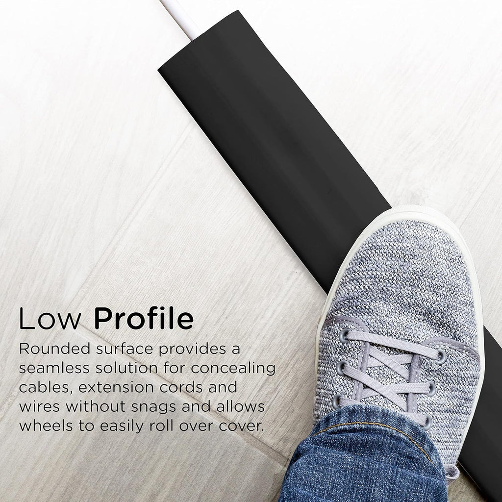 Cordinate 6ft Floor Cord Cover, Cable Protector, Hide Extension Cords