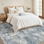 Nakagishi 9x12 Area Rugs Living Room: Washable Abstract Large Neutral Soft Rug - Image 5