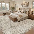 Area Rug 10x12 Vintage Washable Living Room Large Carpet Non Slip Bedroom - Image 4