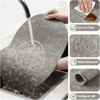 homing Heat Resistant Oval Placemats Set of 6, Light Grey