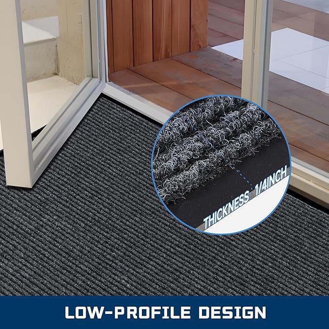 Large Indoor Outdoor Door Mat, Rubber Border Doormats - Image 7
