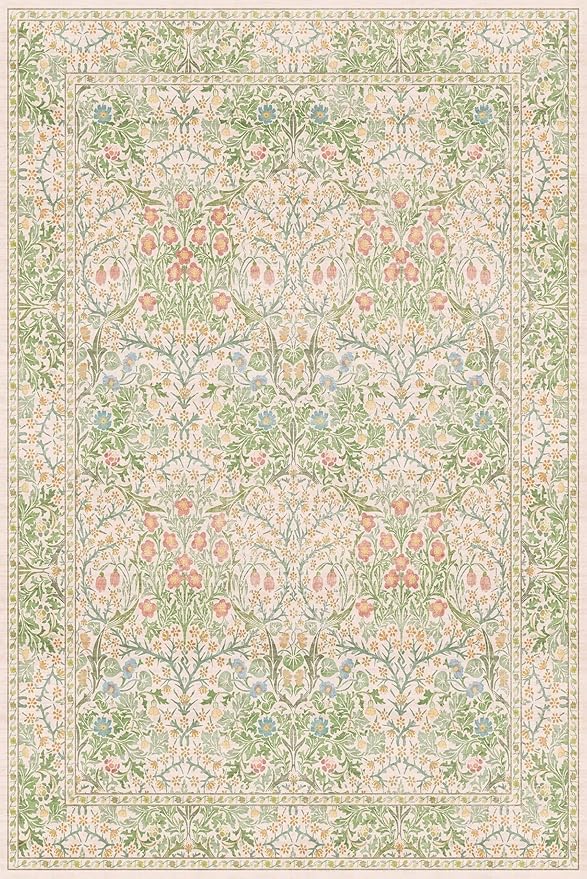 Beige Green 6x9 Washable Area Rugs - Image 2