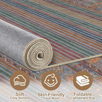 Nakagishi 8X10 Area Rugs Living Room: Washable Large Vintage Rug Neutral - Image 3