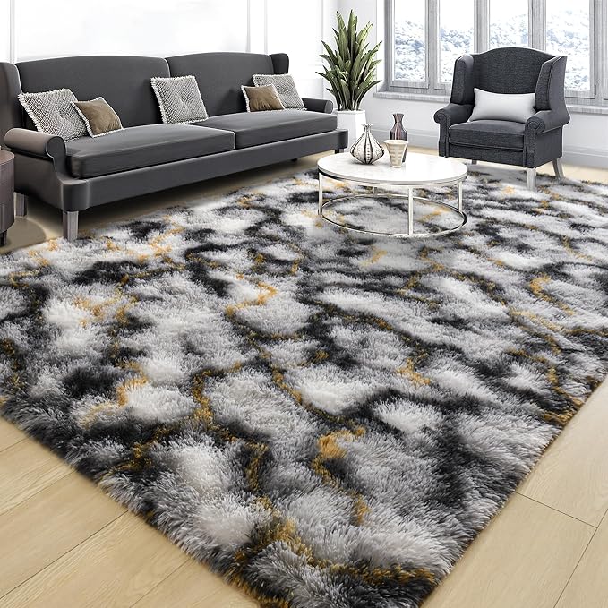 Tepook Soft Fluffy Rugs for Living Room, 5x8 Shaggy Area Rug for Bedroom by Tepook