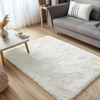 OLANLY 2x3 Machine Washable Small Bedside Rug, Soft Fluffy Shaggy Entryway - Image 3