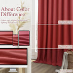 Guken 100% Blackout Linen Curtains 63 Inch Length 2 Panels Set - Image 7