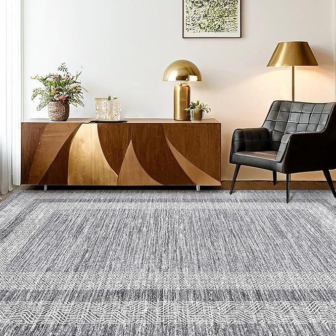 GarveeHome Modern 3x5 Neutral Area Rug Washable Non-Slip Low-Pile Indoor Rugs by GarveeHome