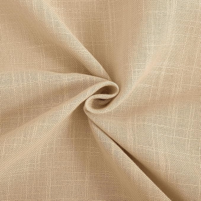 Tan Linen Curtains 72 inches Long - Image 5