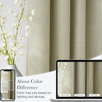 NICETOWN Short Faux Linen Beige Blackout Curtains 63 inches Long - Image 5