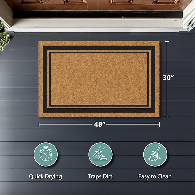 Barnyard Designs Natural Coco Coir Heavy Duty Backing Doormat - Image 8