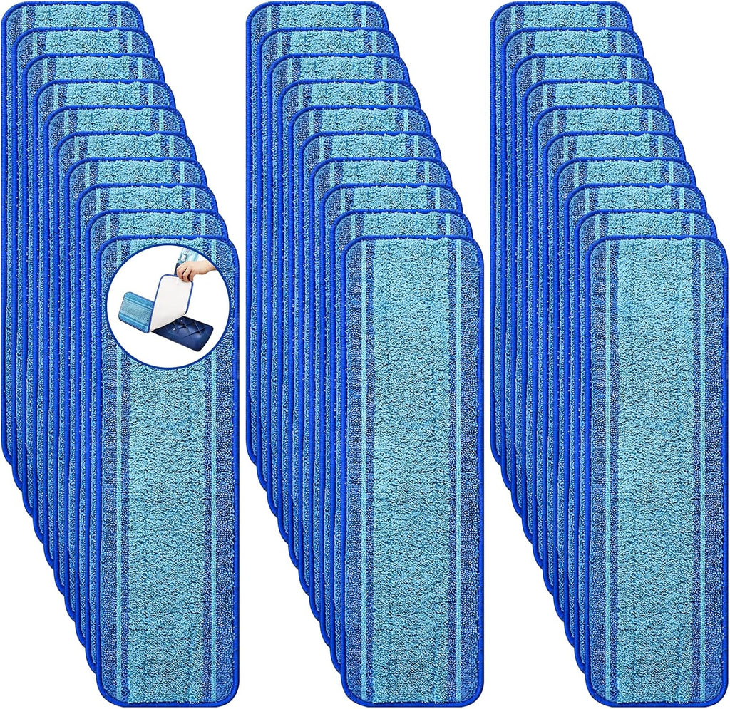 15-Pack Microfiber Mop Pads for Bona Mop- Washable Reusable Refills for Hardwood, Tile & Multi-Surface Floors | Pet Hair & Stain Remover