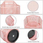 Exerz Desk Organizer 360 Rotating Pen Holder Storage Caddy Light Pink