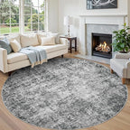 Round Rug 8ft Circle Rug Washable: Carpet Circular Area Rug by Aelenmu