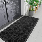 Smiry Front Door Mat Outside Entrance, Heavy Duty Sturdy Natural Rubber Doormat by Smiry