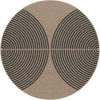 Lahome Enfys Modern Rainbow Round Rug, 6ft Easy Jute Circle Patio Rug Washable - Image 6