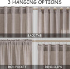Extra Long Brownish Grey Curtains 2 Panels 102 Inches Long - Image 2