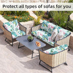 8Pcs Stretch Patio Cushion Covers, Outdoor Couch Covers Replacement, Outdoor - Image 4